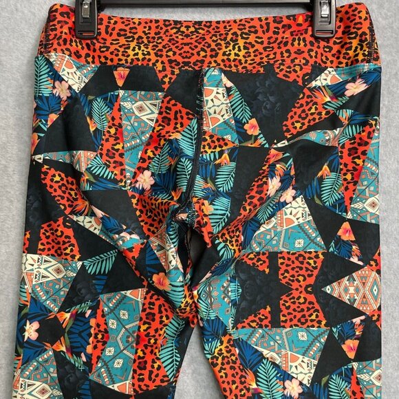 We Are Handsome Leggings Womens Large Tropical Animal Print Cheetah Geometric - Picture 7 of 15